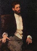 Ilya Repin Portrait of sculptor Mark Matveevich Antokolski oil painting